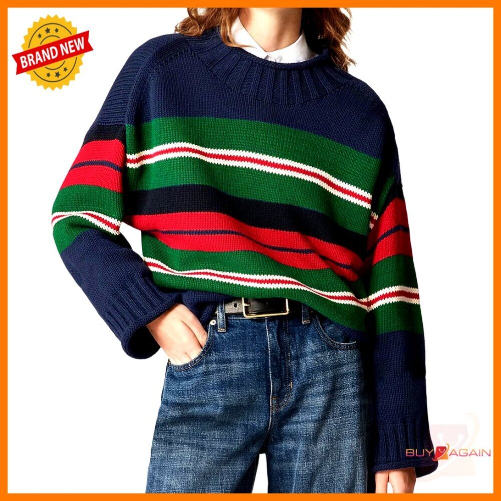 Oversized Chunky Knit Pullover Roll Neck Sweater Cozy Fall Winter Casual